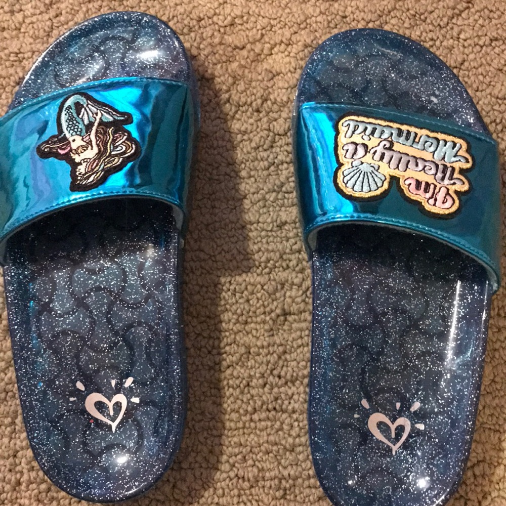 Mermaid glitter slides